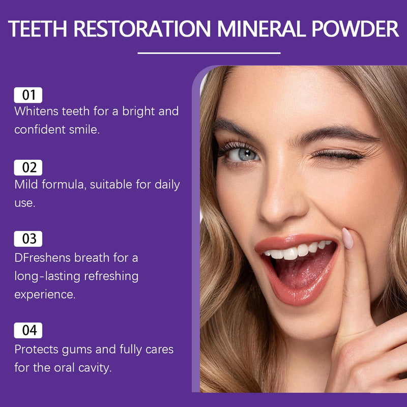 Teeth Restoration Mineral Powder, 2 Pcs Natural Mineral Tooth Powder