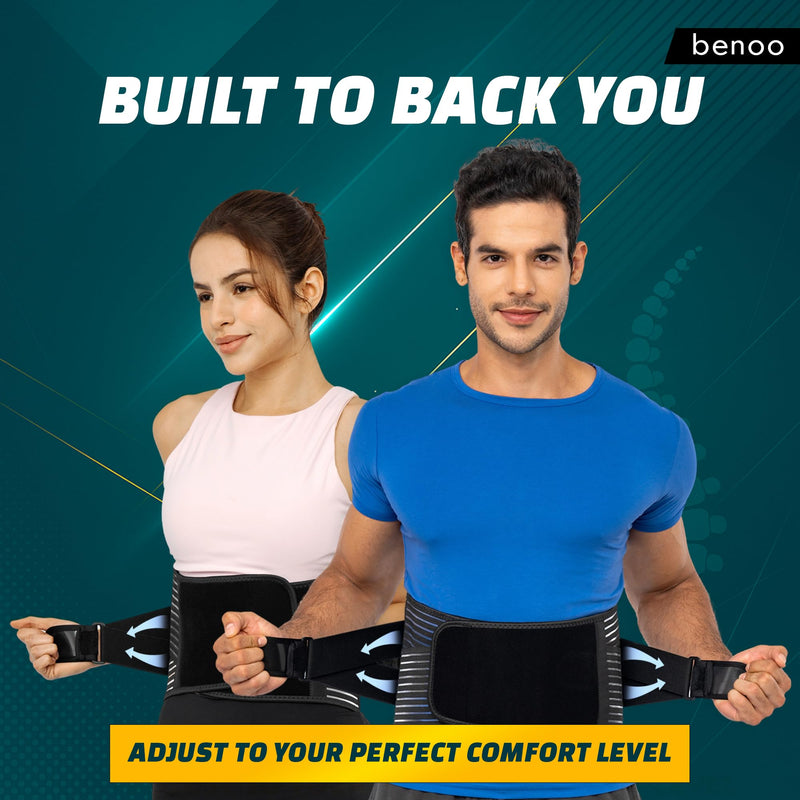Back Brace for Lower Back Pain Relief, Adjustable Breathable Lumbar Support Belt for Men & Women, Ideal for Work & Everyday Use (Large (39-44.9")) Large (39-44.9") - BeesActive Australia