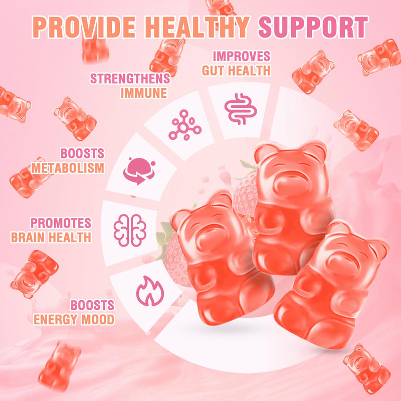 180 Count Collagen Gummies Collagen Protein Type I II III V X with Biotin Vitamin C A B D E Keratin Hyaluronic Acid for Hair Skin Nails Joint Immune Digestion Women Men Sugar Free Strawberry 90 Count (Pack of 2)