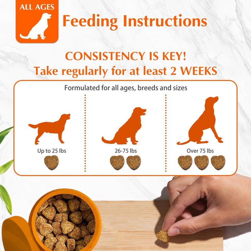 120 Chews Probiotics for Dogs with Digestive Enzymes for Gut Health, Gut Digestive Health Probiotic Chews Immune & Bowel,Functional Dog Supplement Chew for Pet Immune (300g)