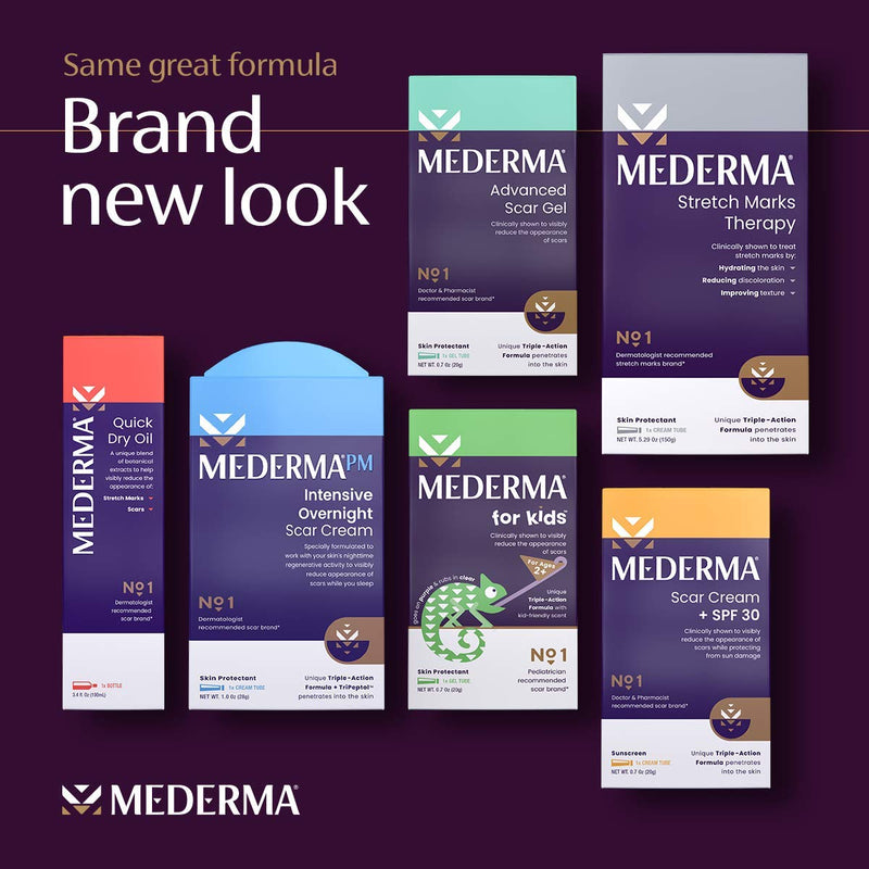 Mederma PM Intensive Overnight Scar Cream - Works with Skin's Nighttime Regenerative Activity - Once-Nightly Application is Clinically Shown to Make Scars Smaller & Less Visible - 1 Ounce, Beige (302591302106) Old Label - 1 Ounce (Pack of 1)