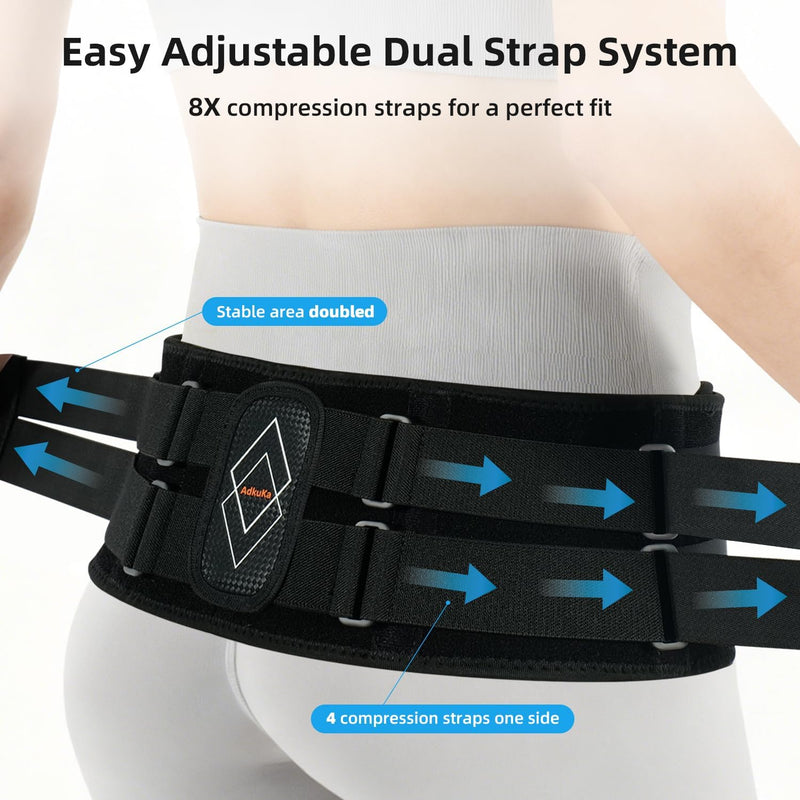 Sacroiliac SI Joint Hip Belt for Women and Men - 8x Maximum Compression and Anti-slip - Sciatica Belt and Lower Back Support Brace - Hip Braces for SI Joints Pain, Pelvic Support (XL/XXL) XL/XXL