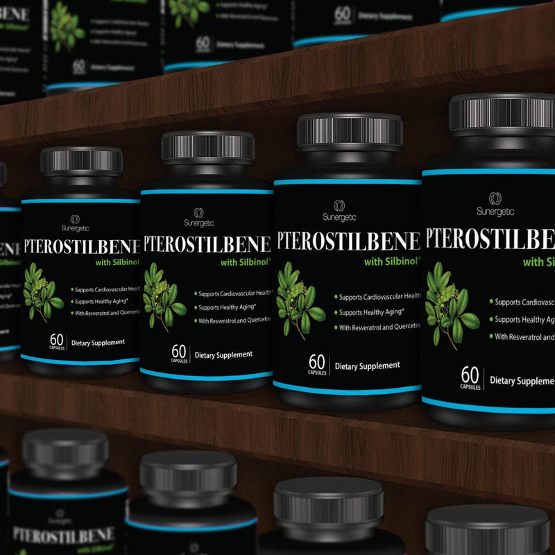 Premium Pterostilbene Supplement – Pterostilbene with Resveratrol & Quercetin – Supports Healthy Aging – Natural Source Pterostilbene 100mg per Serving – 60 Capsules (Pack of 2) 60 Count (Pack of 2)