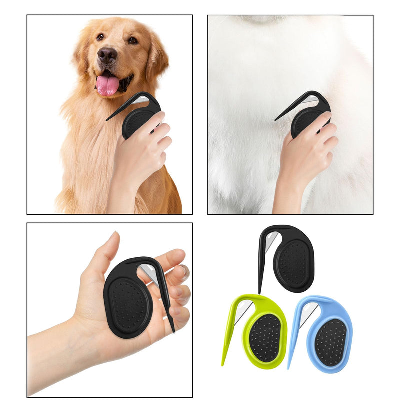 Pack of 3 Pet Knot Opener Grooming Knife for Long Haired Pets Detangling Knife Cat Detangler Cat Long Hair Hair Removal Comb for Cat Dog Pet Hair Removal Tool - BeesActive Australia