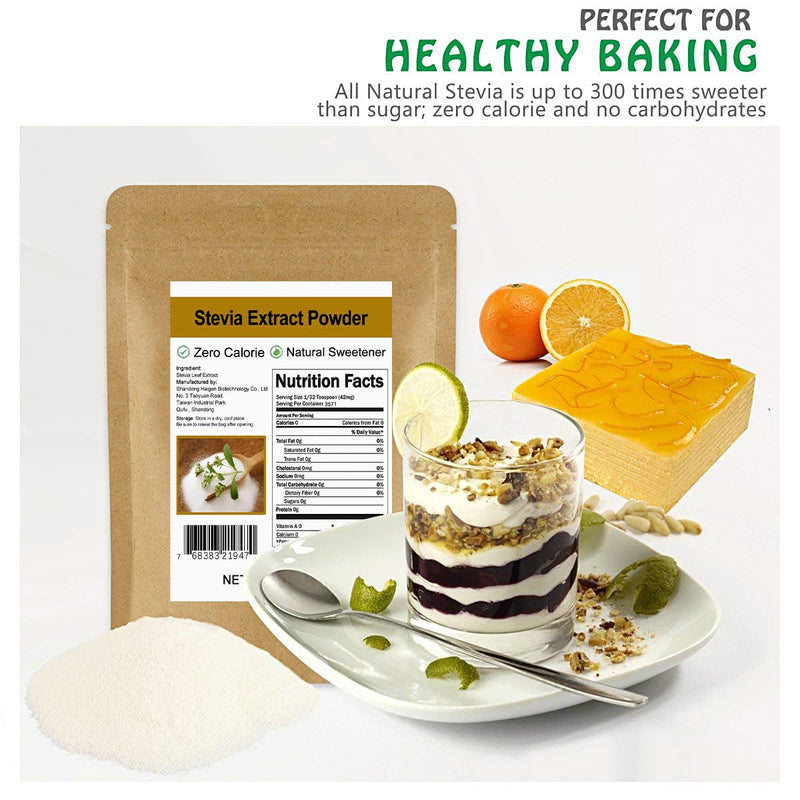 Pure Stevia Extract Powder without Erythritol 5.2oz(148g) - Highly Concentrated Stevia Powder Sweetener, Zero Calorie, No Artificial, Natural Sugar Alternative Pure 5.2 Ounce (Pack of 1) - BeesActive Australia