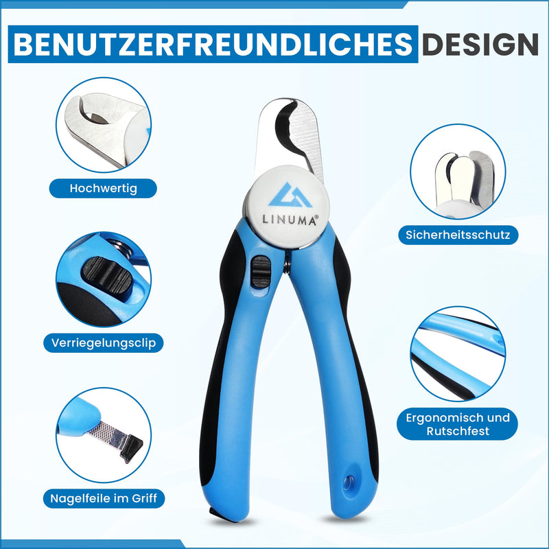 LINUMA® Dog Claw Cutter - Claw Scissors for Dogs, Dog Claw Cutter, Dog Nail Scissors, Claw Grinder, Dog Claw Scissors, Grooming & Claw Care for Dogs, Cat Claw Cutter Light Blue - BeesActive Australia