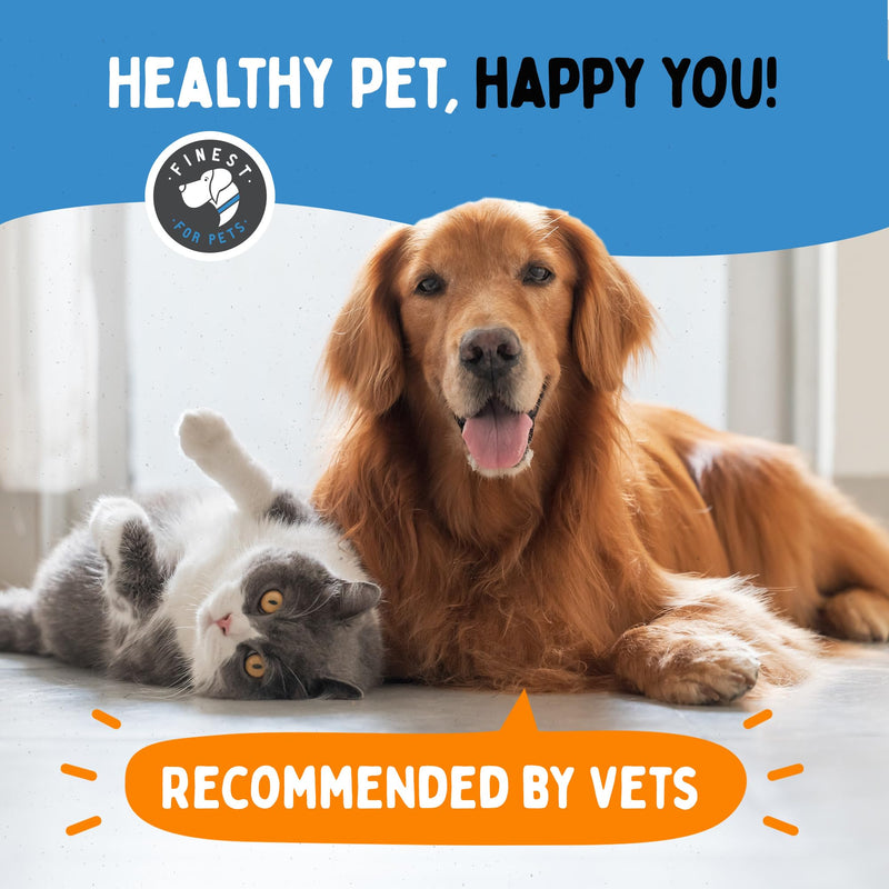 100% Pure Fish Oil for Dogs & Cats (1,545mg Omega 3 per Teaspoon) 8oz. Loaded with EPA & DHA for Joints, Skin & Coat, Itching, Heart & Immune Health. Stronger Than Salmon Oil. Unflavored Omegease. 8 Fl Oz