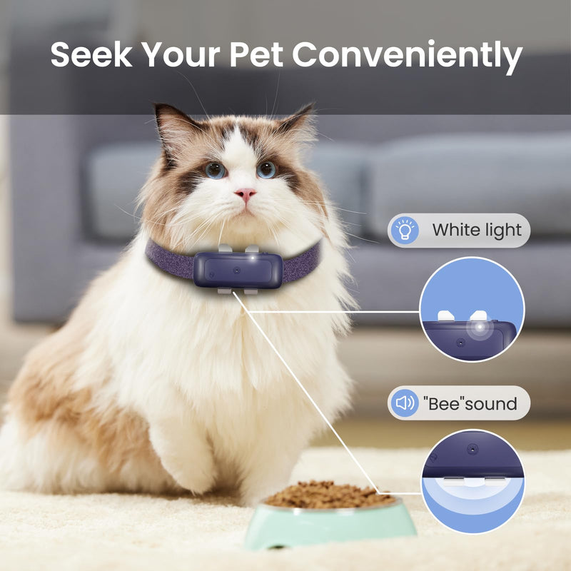 P1 GPS Dog Cat(6.5 lbs+) Tracker - Pet GPS Location Tracker for Anti Lost No Distance Limited, Waterproof, Real Time Tracking & Smart Activity, Fit All Pet Collars, Blue - BeesActive Australia