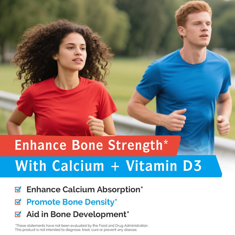 Innate Vitality Calcium 1200 mg with Vitamin D3, 5000IU Vitamin D3, Absorbable Calcium Supplement, Non GMO, No Gluten, for Bone, Immunity, 90 Tablets