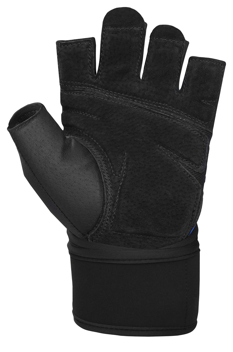 Harbinger Training Grip Wristwrap Weight Lifting Gloves, Unisex Unisex Blue Medium