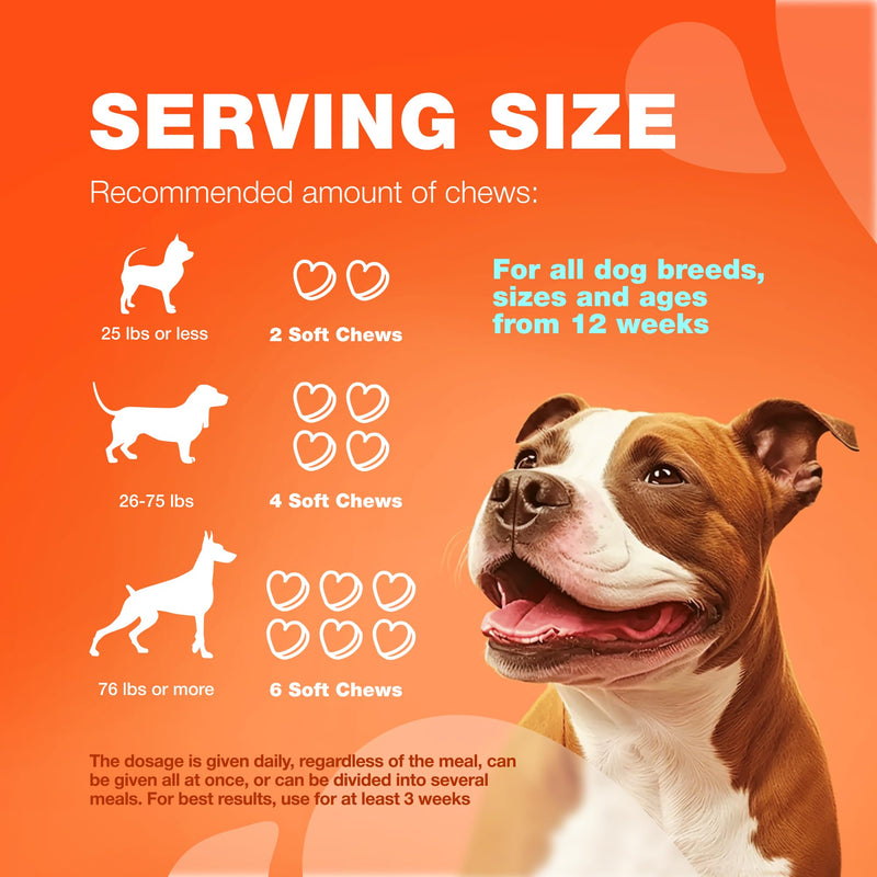 Glucosamine for Dogs - Joint Supplement for Dogs - Glucosamine Chondroitin - 180 Hip and Joint Care Mobility Chews - MSM, Turmeric - Advanced Mobility Support - Bone Health - Large and Small Breeds 180 count Hip & Joint Chews
