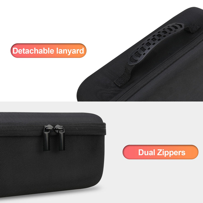 BOVKE Hard Case for Smart Nebulizer for Breathing Problems, Desktop Inhaler Nebulizer for Home Use, Storage Bag for Digital Asthma Nebulizer Machine for Adults and Kids, Space for Masks, Cables, Black - BeesActive Australia