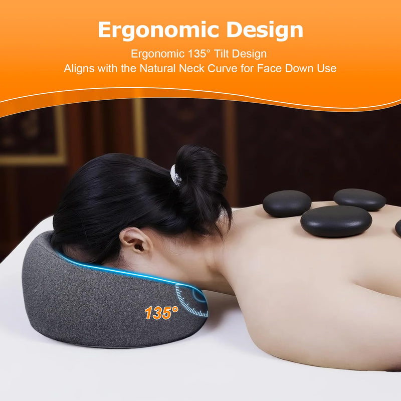 Face Down Pillow Massage Headrest for Bed Prone Down Sleeping,Pillow for Stomach Sleeper,BBL Pillow After Surgery,Face Cradle,Post Eye Surgery Recovery,Beach Tanning