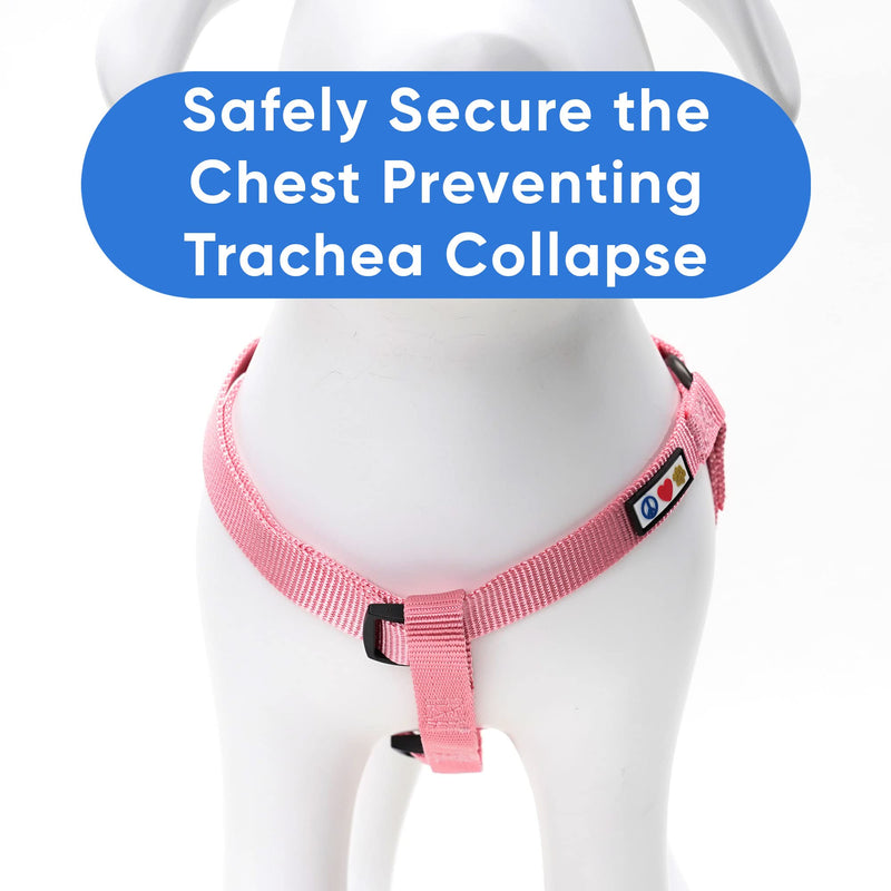 Pawtitas Solid Color Step in Dog Harness or Vest Harness Dog Training Walking of Your Puppy Harness Small Dog Harness Pink Cherry Blossom Dog Harness Small (Pack of 1) Light Pink ✅ Solid - BeesActive Australia
