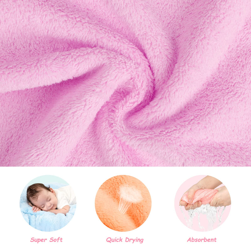 Orighty 24-Pack 7''x9'' Microfiber Coral Fleece Baby Washcloths - Super Soft, Absorbent, Gentle on Newborns, Infants and Toddlers 24 Pack(7x9 inch) - BeesActive Australia