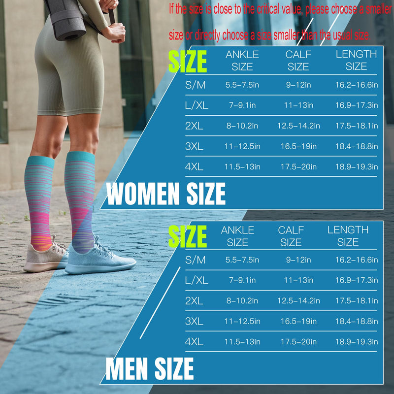 Open Toe Compression Socks Women & Men-3 Pairs 20-30 mmHg Knee High Stockings for Circulation Support Large-X-Large A-Light - BeesActive Australia