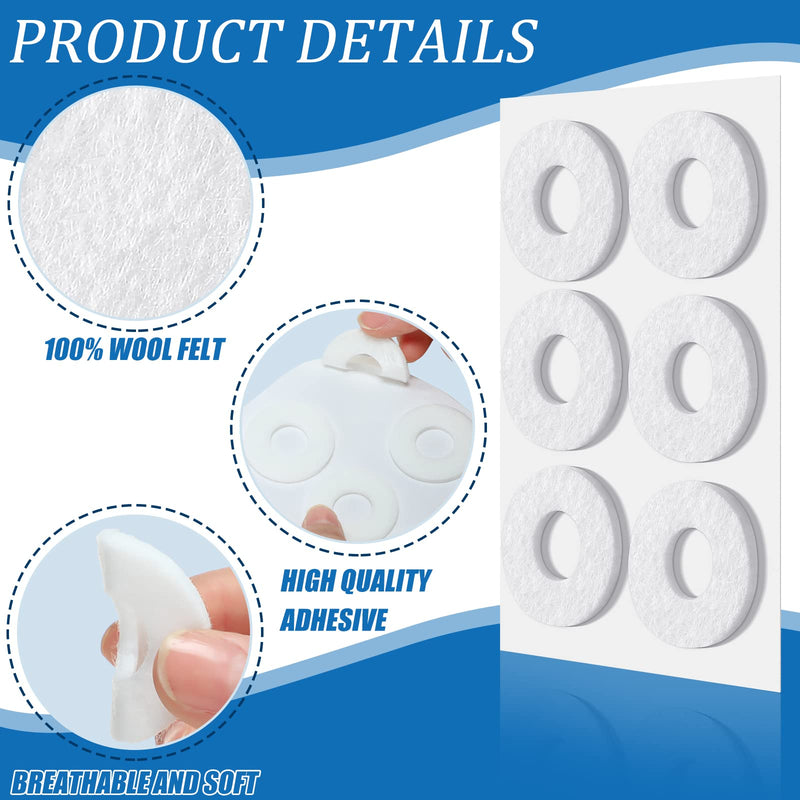 Nuanchu 150 Pcs Callus Cushions Callus Pads for Bottom of Foot Round Corn Cushions Pads for Feet Soft Adhesive Felt Corn for Ball and Side of Foot, Pain Relief from Shoe - BeesActive Australia