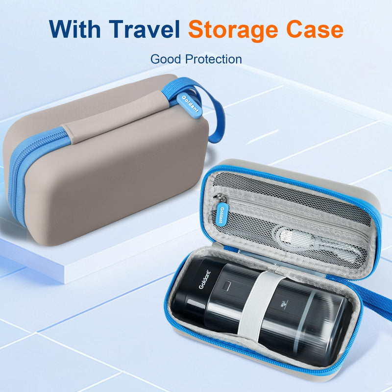 2026 New Portable Water Flosser for Teeth, 4 Modes & 4 Intensity Levels, Mini Small Design with Exquisite Travel Case, Removable Tank, IPX7 Waterproof, Cordless Dental Oral Irrigator (Black) Black - BeesActive Australia