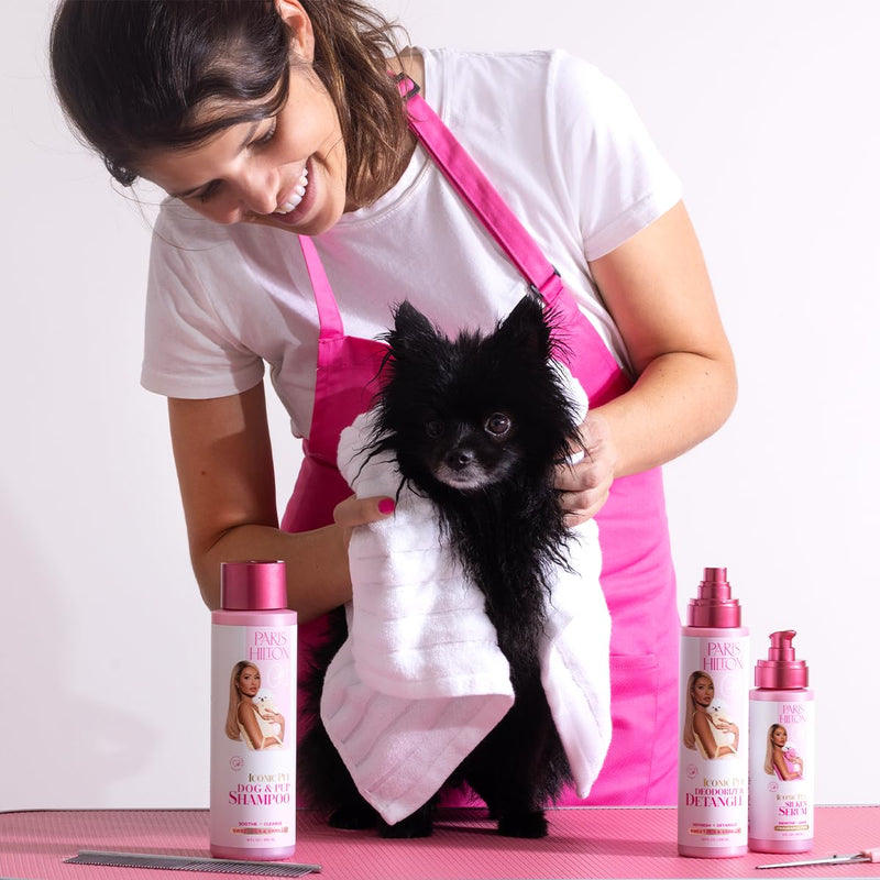 Paris Hilton Dog Deodorizer & Detangler | Odor Neutralizing with Light Sweet Pea & Vanilla Scent for Fresh Grooming & Detangling - Sulfate-Free, Vegan, Hypoallergenic for All Pet Breeds 10oz/295ml - BeesActive Australia