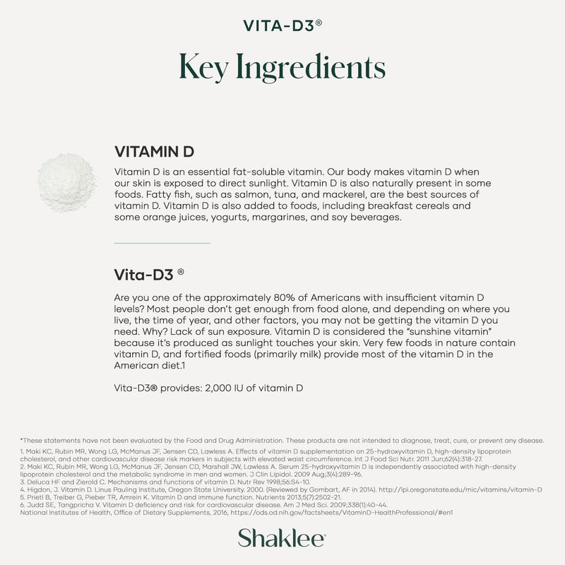 Shaklee - Vita-D3® 2,000 IU - High-Potency Vitamin D3-90 Tablets | Delivers 2,000 IU of vitamin D3, Supports daily vitamin D intake for overall wellness, Maintain healthy calcium absorption