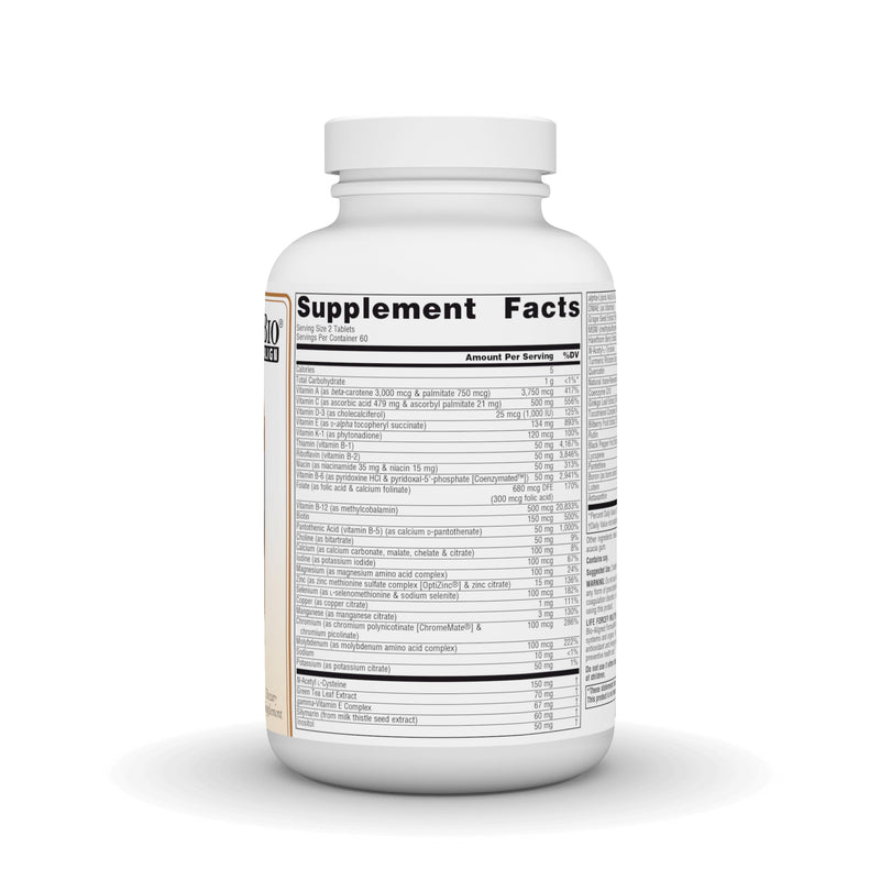 Source Naturals Life Force Multiple -120 Tablets | No Iron Bio-Aligned Formula® - Delivering 40+ Ingredients for Foundational Nutrition