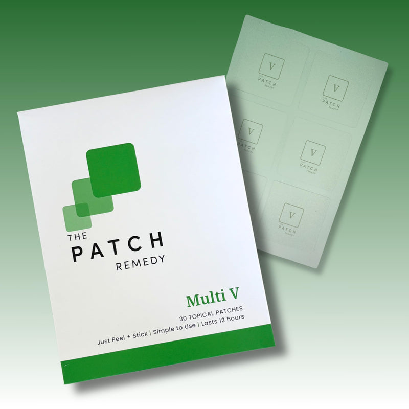 The Patch Remedy Multi V Patches - Vitamin Plus Blend with D3, K2, Magnesium Chloride, Zinc, Liposomal C, Potassium, Iodide, Biotin Plus More