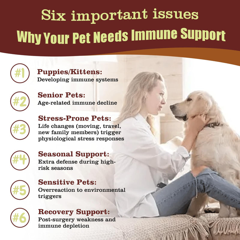 Turkey Tail Mushroom Extract for Dogs & Cats Lipoma Lumps Bumps Warts, | Boost Immunity, Young Weak & Senior & Low-Vitality & Post-Surgery Pets, with Chaga & Reishi Mushrooms Extract