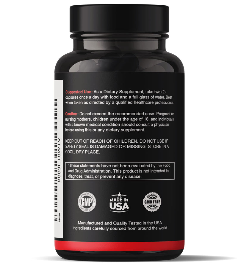 Natgrown Black Maca Root + Panax Ginseng Powder Capsules 1500 mg with Black Peruvian Maca Root & Korean Panax Ginseng Supplement for Men and Women - Vegan Pills (120 Count)
