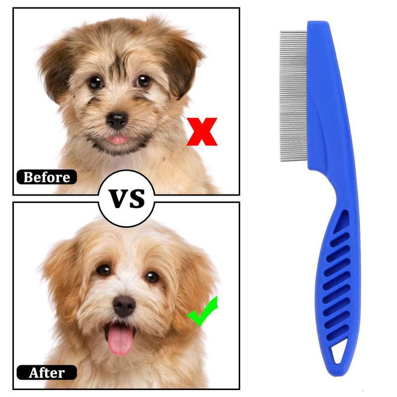 Cobee Dog Flea Lice Comb, Dog Cat Grooming Comb Pet Tear Stain Remover Combs Fine Tooth Care Removal Tool (5 Pieces) 5 Pieces - BeesActive Australia
