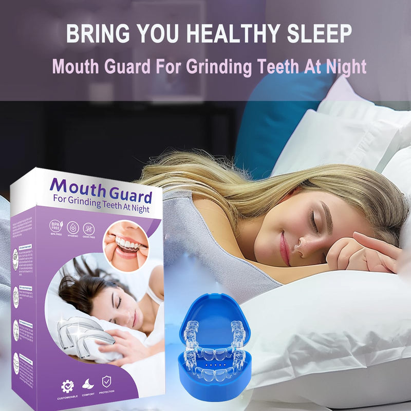 Mouth Guard for Grinding Teeth at Night,8 Pack Night Guards for Teeth Grinding,2 Size Mouth Guard for Sleeping,Reusable Mouthguards for Grinding of Teeth at Night 2.35 IN