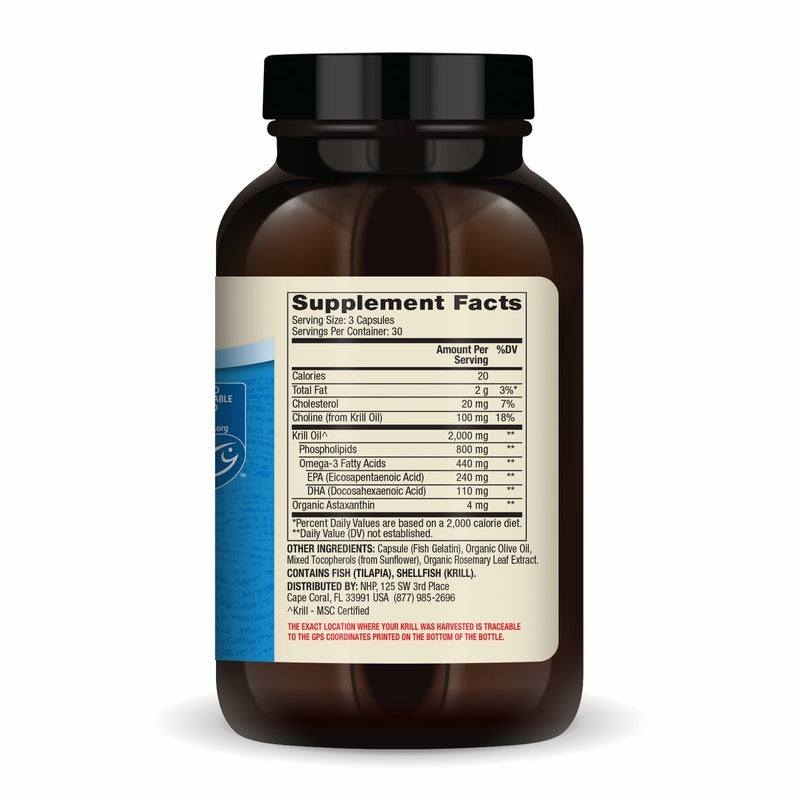 Dr. Mercola Antarctic Krill Oil Double Strength, 2,000 mg, 90 Capsules | Omega-3 with EPA, DHA, Phospholipids, and Astaxanthin, Supports Brain, Heart, and Immune Health, Non-GMO and Soy-Free 90 Count (Pack of 1)