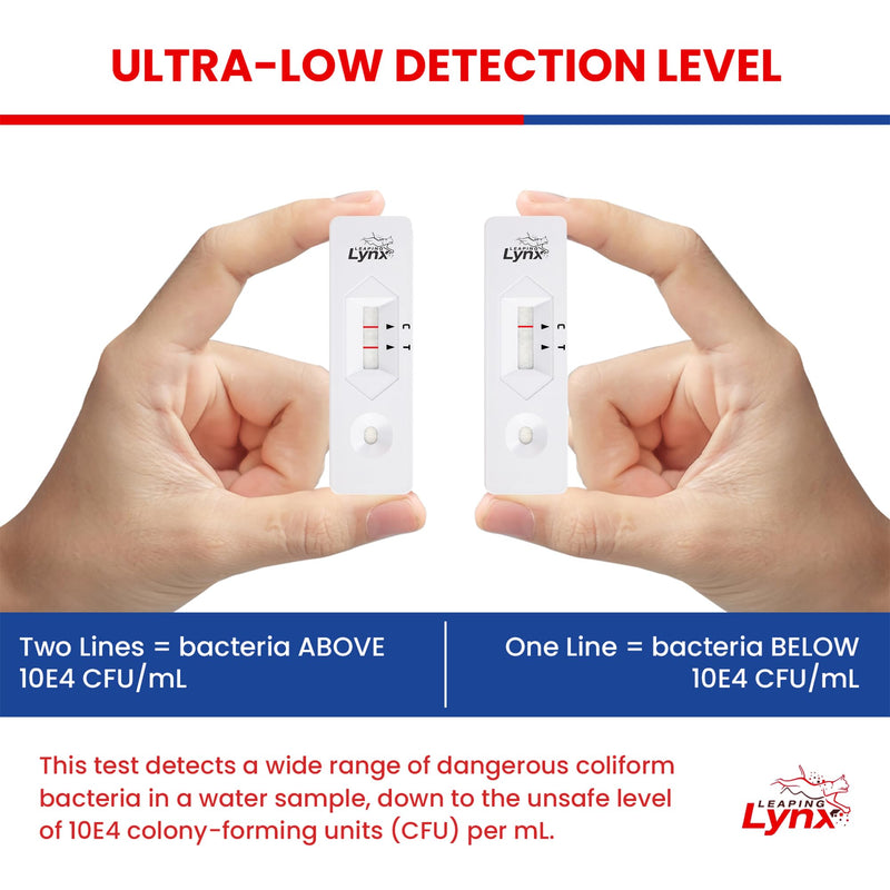 Bacteria Water Test Kit – Coliform, E. coli & Salmonella Detection for Well & Tap Water | Rapid Home Drinking Water Screening Kit with Lab-Quality Results | Leaping Lynx