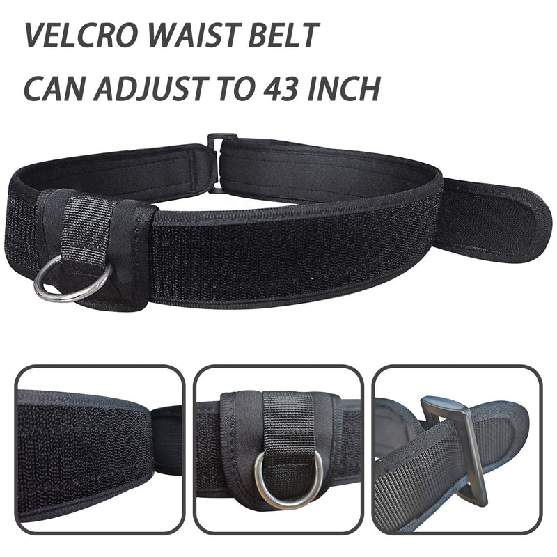 UCEDER Swim Belt Swim Training Belt with 2.2M Bungee Cord Adjustable Swim Tether for Swim in Place Swimming Pool Trainer Belt for Stationary Harness Aquatic Resistance Water Exercise Black