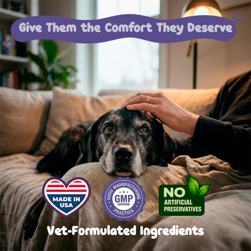 Hip and Joint Supplement for Dogs - Extra Strength Glucosamine for Dogs with MSM, Chondroitin & Vitamin C - Joint Pain Relief & Dog Mobility Soft Chews - 90 Bacon Flavored Chews