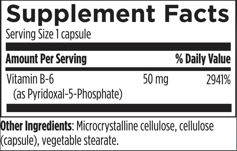 Designs for Health P-5-P - 50mg Vitamin B6 (P5P Pyridoxal-5-Phosphate) Supplement - Non-GMO, Vegan B-6 (120 Capsules) 120 Count (Pack of 1) Standard Packaging