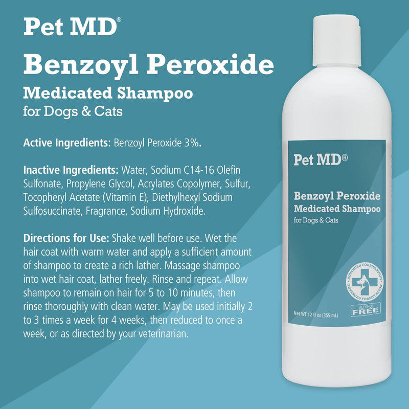 Pet MD Benzoyl Peroxide Shampoo & Pet MD Salmon Omega Bites - PawsPlanet Australia