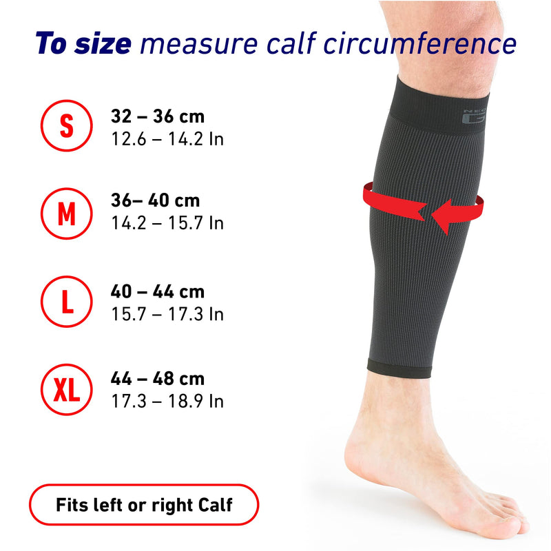 Neo-G Calf Compression Sleeve for Men and Women for Sports, Daily Wear – Shin Splint Compression Sleeve provides Shin Splint Relief, Pain Relief from Injury, Strains, Sprains, Weak Calves - L LARGE: 40 - 44 CM - BeesActive Australia