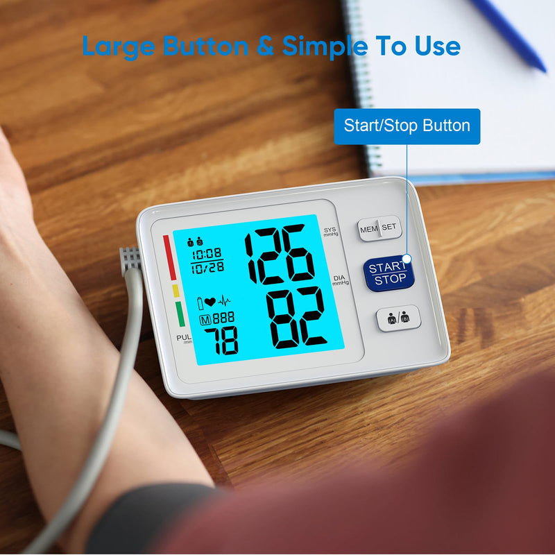 Blood Pressure Monitor for Home Use with Dual Cuffs, Upper Arm 1 monitor + 2 cuff sizes