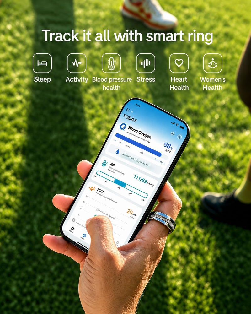 Smart Ring for Women & Men, Smart Ring Sleep Tracker, No Subscription
