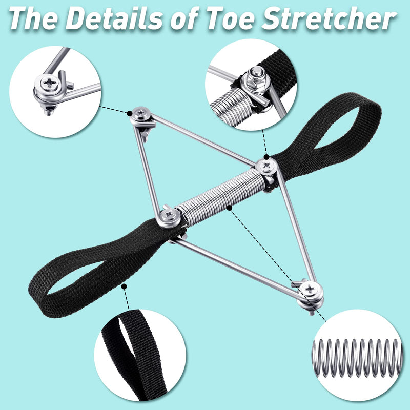 Pilates Toe Stretcher Bunion, Hallux Valgus Big Toe Strap Spacer Tension Bunion Exercise Band Stretchy Alignment Splint Restores Pain Relief for Women Men (Pack of 2) One Size (Pack of 2)