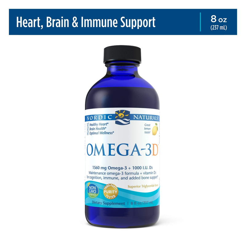 Nordic Naturals, Omega 3 D Lemon, 8 Fl Oz