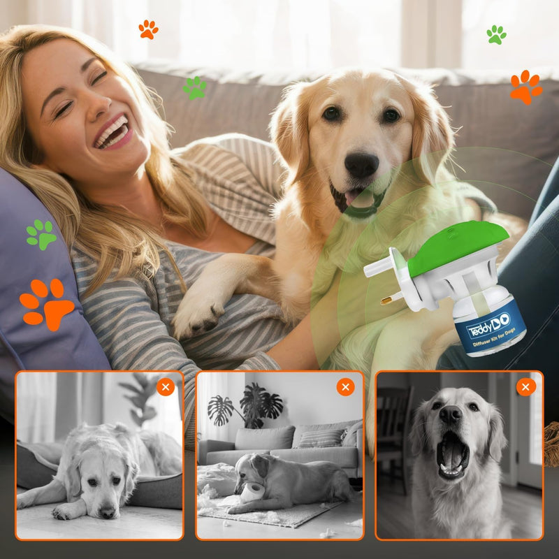 TeddyDo Calming Diffuser Refill for Dogs | Pack of Two | 60 Days Kit | Comfort, Calm & Relax Your Anxious Dog | Reduces Problematic Behaviours | 2x48ml