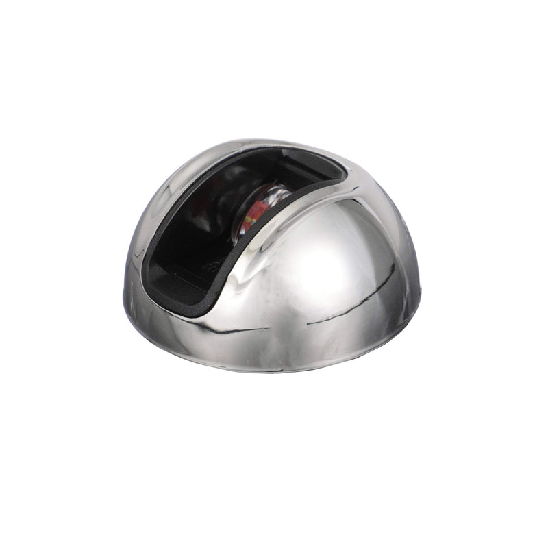 attwood NV3012SSR-7 LightArmor 2-Mile Vertical Surface Mount Navigation Light, Red LED Lighting, Round Stainless Housing One size