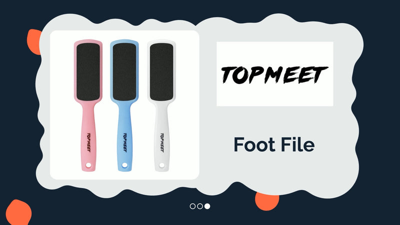 Topmeet Foot File for Dead Skin - Dual Sided Foot Rasp Callus Removers, Professional Pedicure Tool for Soft, Smooth Feet (Blue) Blue