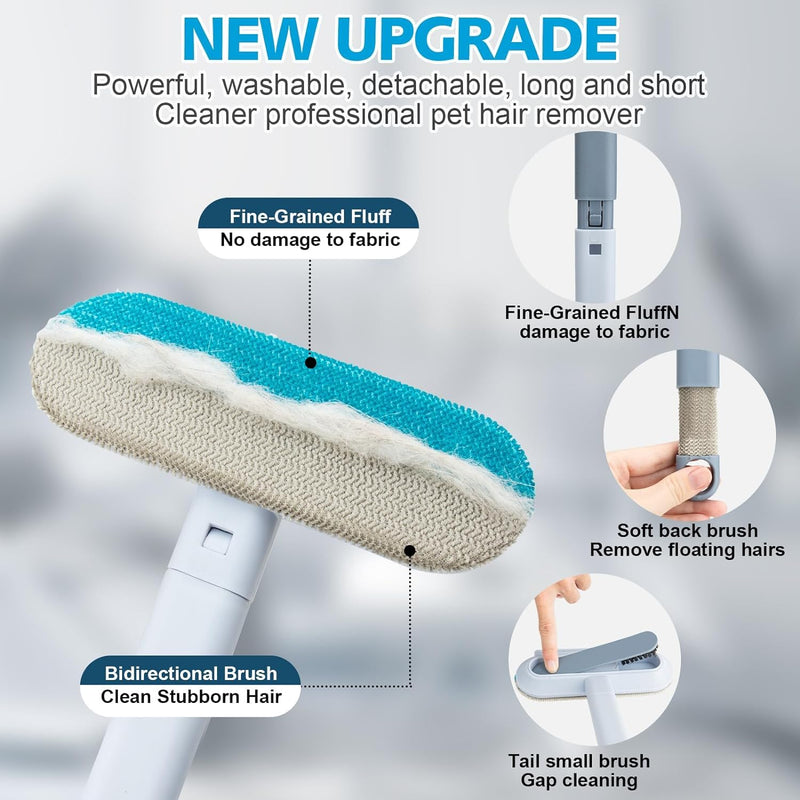 Pet hair remover, animal hair remover, lint brush animal hair set, cat hair remover reusable, animal hair remover lint brush for sofas, scratching posts and carpet - BeesActive Australia