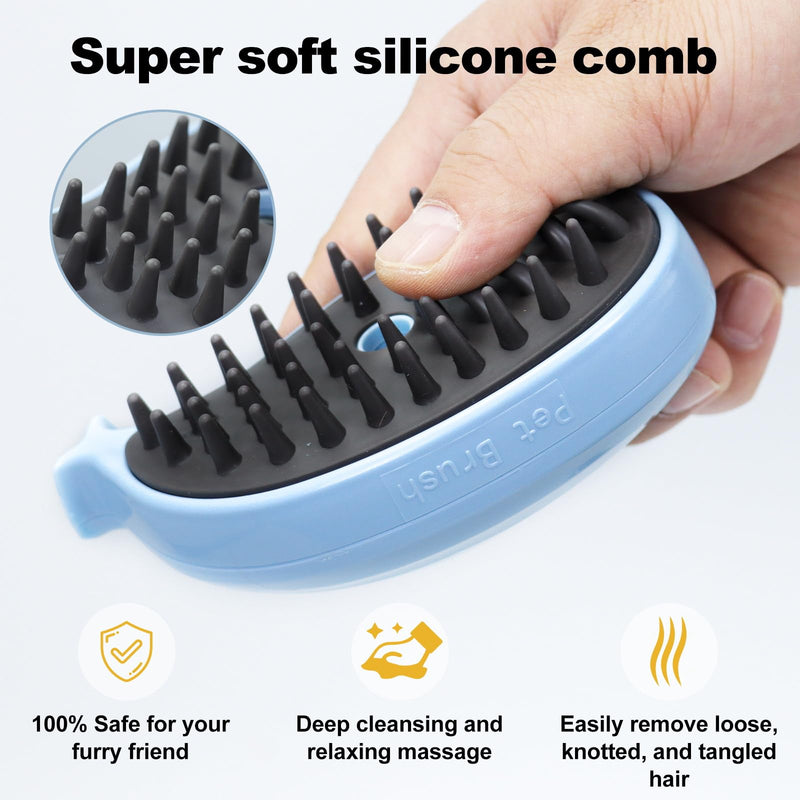 Cat Steam Brush for Shedding with Steam for Cats Gentle Soft Bristles Reduces Static Effectively Removes Loose Hair Prevents Pet Hair Flyaway Massage Function for Reducing Shedding - BeesActive Australia
