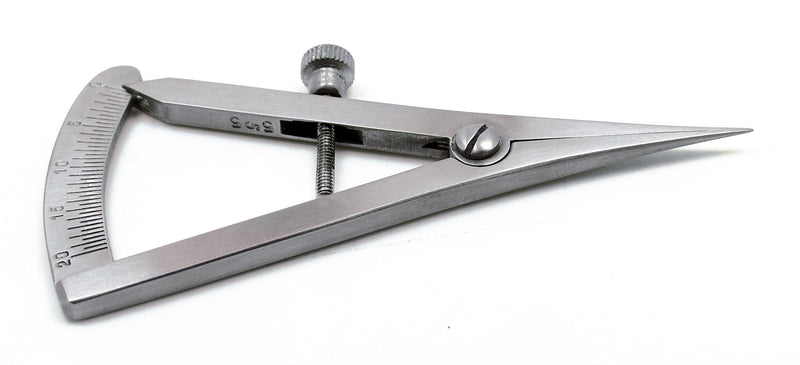 Dental Castroviejo Straight Caliper 0-20mm Surgical Caliper 3.25" Stainless Steel