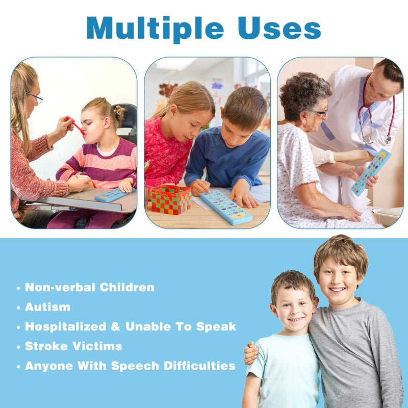 Joyreal AAC Device for Autism, Non Verbal Communication Tools for Speech Therapy & Stroke Rehab. Autism Talking Aids with 6 Programmable Buttons & Adjustable Volume, Autism Toys for Kids and Adults Blue