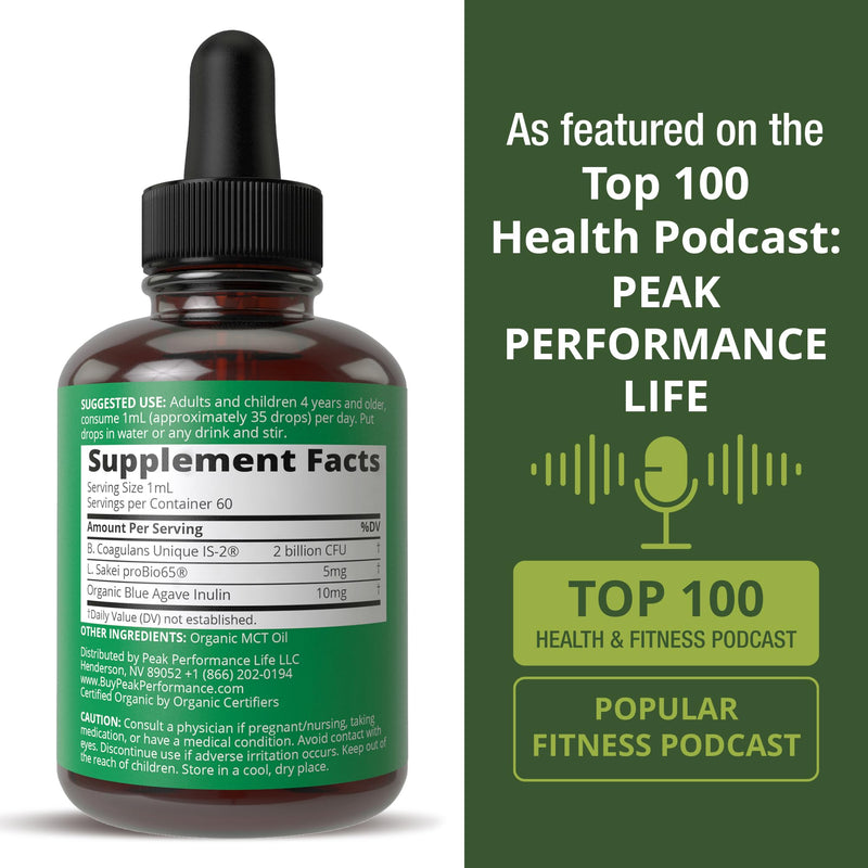 Organic Synbiotic = Prebiotics + Probiotics + Postbiotics 3-in-1 Supplement | For Women, Men, & Kids. Pre, Pro, & Post Biotics Liquid Drops for Gut + Microbiome Balance. Made in USA, Vegan, Zero Sugar