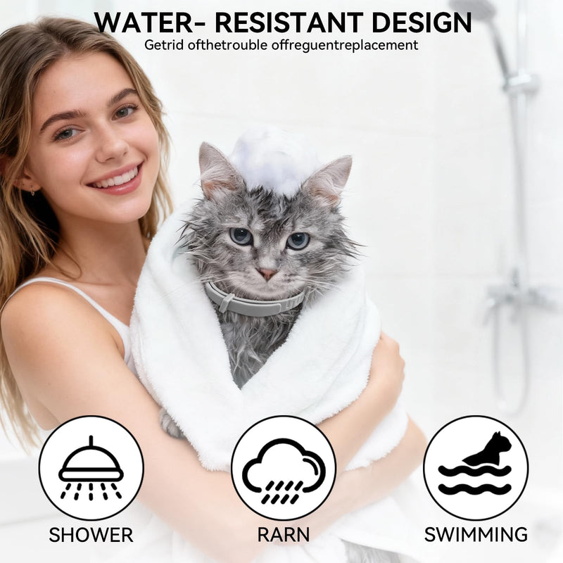 Calming Collar for Cats that Reduces Scratching & Anxiety | Pheromone Cat Calming Collar for Stress, Hiding & Marking | Waterproof Adjustable for Kitten Adult Senior Cats